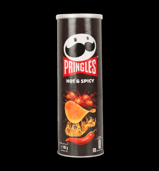 PRINGLES HOT & SPICY POTATO CRISPS 165G
