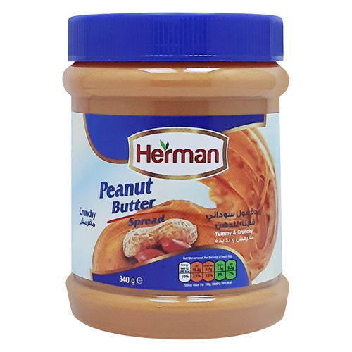 HERMAN CRUNCHY PEANUT BUTTER 34OG